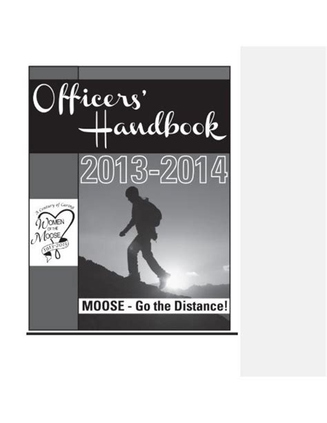 Wotm Officers Handbook Moose International