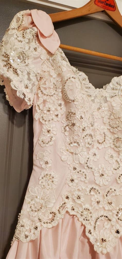 House Of Bianchi Vintage Lace Pink Wedding Dress Gem