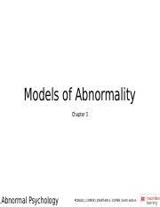 Chapter Pptx Models Of Abnormality Chapter Abnormal Psychology