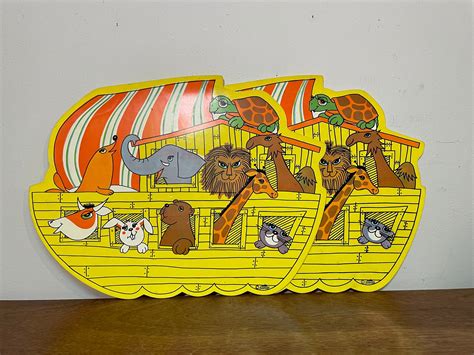 Two Stotter Noah S Ark 17 5 Vinyl Foam Place Mats Etsy