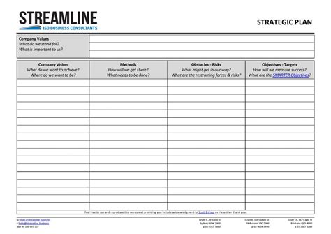 Strategic Planning Worksheet