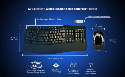 Microsoft Wireless Keyboard And Mouse Combo Comfort 5050 Pp4 00020