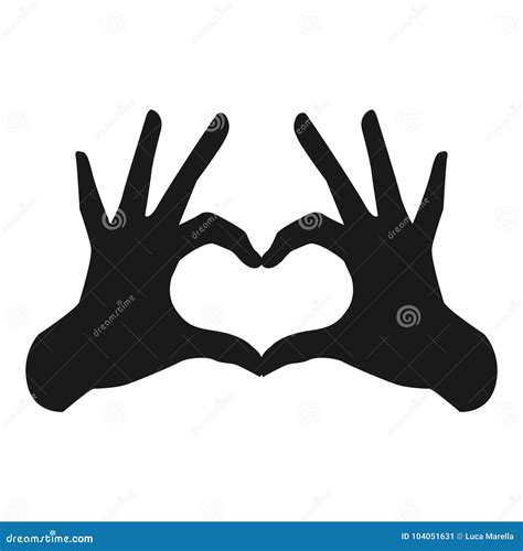 Hands making a heart shape stock vector. Illustration of form - 104051631