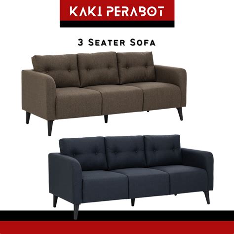 Kp Alto 3 Seater Sofa Murah Fabric Sofa Kain Sofa Kayu Murah Sofa Kayu