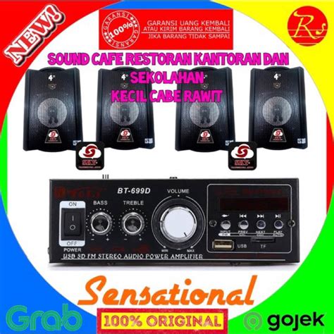 Jual Paket Sound Cafe Dan Restoran Ampli Digital Speaker Gantung 4