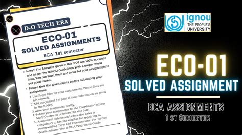 ECO 01 Solved Assignment 2024 January IGNOU BCA 1st Semester