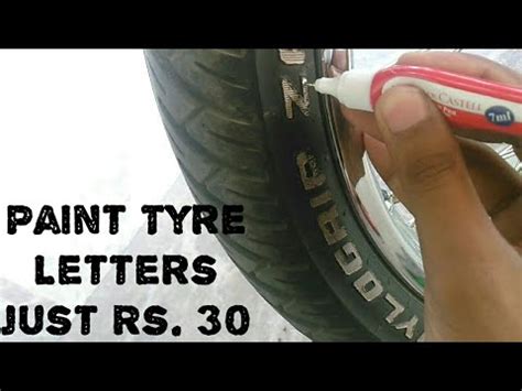 How To Paint Tyre Lettering At Home Youtube