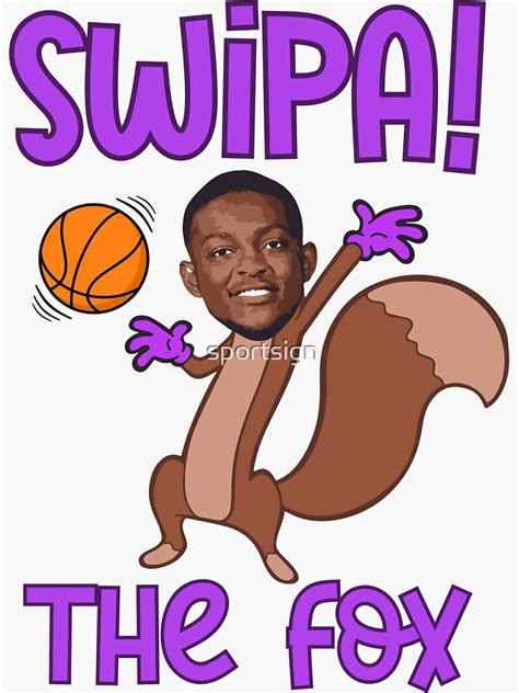 "Swipa - De'Aaron Fox - Kings Basketball - Funny Meme" Sticker for Sale ...