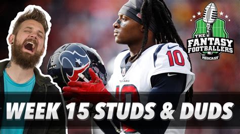 Fantasy Football 2018 Week 15 Studs And Duds Rising Stars Cute Fruit