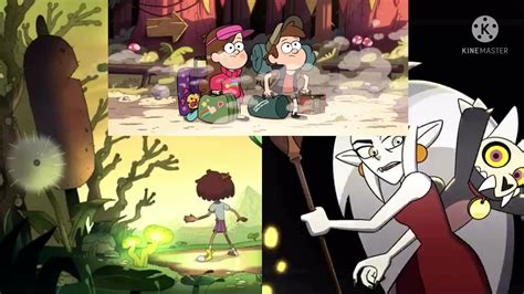 The Owl House Gravity Falls And Amphibia Intro Combined Youtube