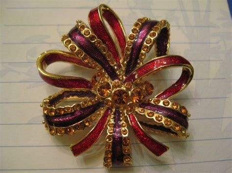 Weighted Yellow Rhinestone Clear Purple And Red Enamel Gold Etsy