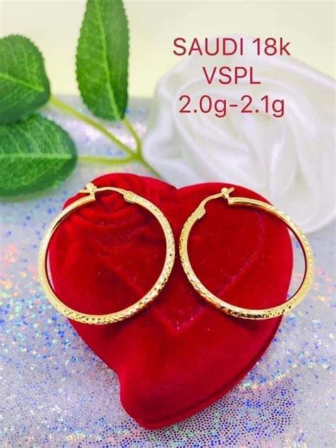 Hoop Earring Karat Saudi Gold Pawnable Lazada Ph