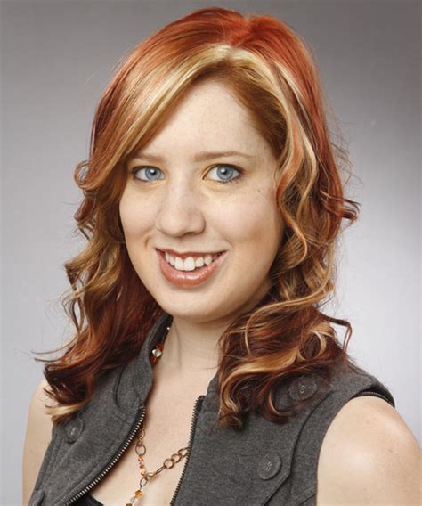 Long Curly Formal Hairstyle Ginger Blonde Hair Color