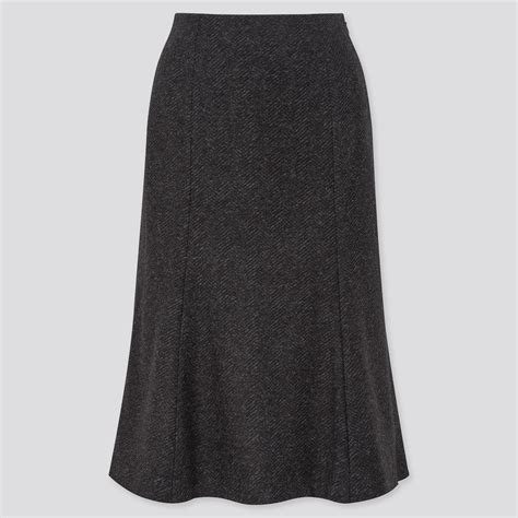 Women Wool Blend Flare Skirt Uniqlo Us