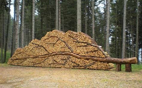 Wanneer Hout Stapelen Kunst Wordt Landkunst Haardhout Tuinkunst