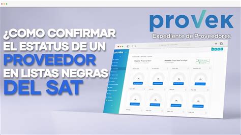 Como Confirmar El Estatus De Un Proveedor En Listas Negras Del SAT