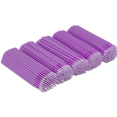 100PCS Micro Brush Applicator Black Micro Mascara Wands Disposable