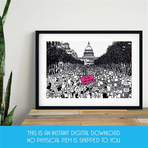 Feminist Protest Digital Download Art Print Of Washington Dc Etsy