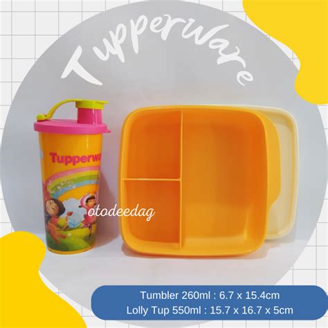 Tupperware Lunch Box Set Tempat Bekal Anak Kotak Makan Lolly Tup Fun