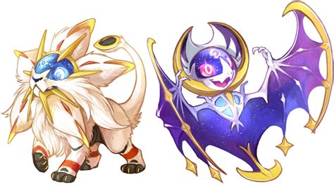 Hd Wallpaper Chibi Solgaleo And Lunala From Pokémon Sun And Moon By Mewitti