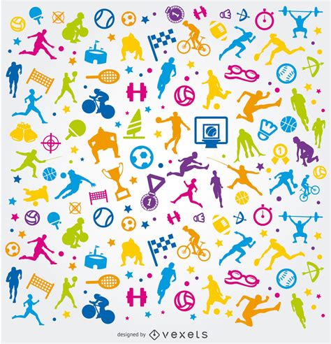 Colorful Simple Sports Background Vector Download