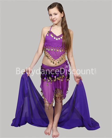 Purple Belly Dance Childrens Costume 1470