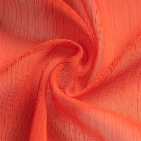 Crinkled Silk Chiffon Fabric For Hijab Muslin Women Mini Crepe Plain