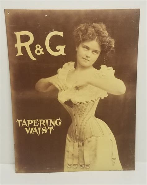 Randg Tapering Waist Large Nostalgic Corset Metal Sign Annie Rooster S Sally Ann S Antiques