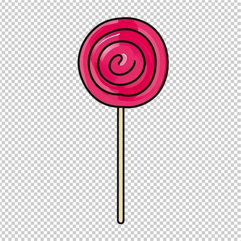 Lollipop On Transparent Background Premium Ai Generated Psd