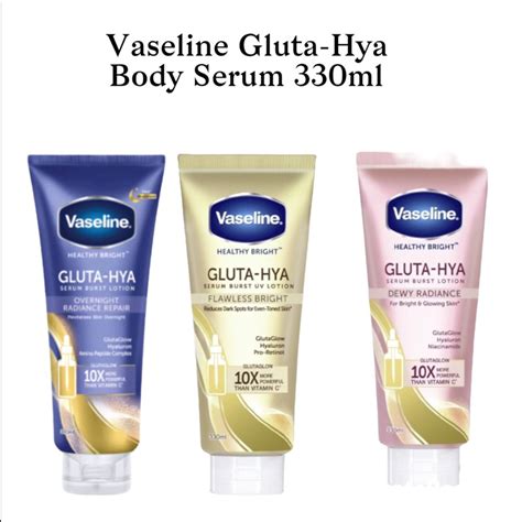 Jual Vaseline Soft Glow Gluta Hya Body Serum Ml Shopee Indonesia