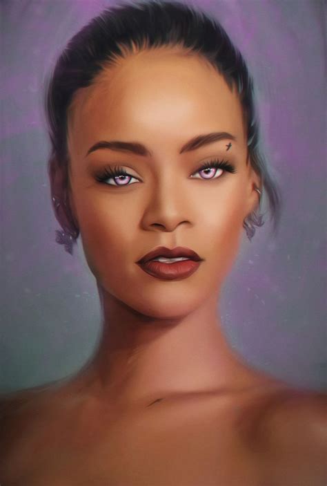 Artstation Riri Art Andy Kallela Riri Beautiful Smile Rihanna