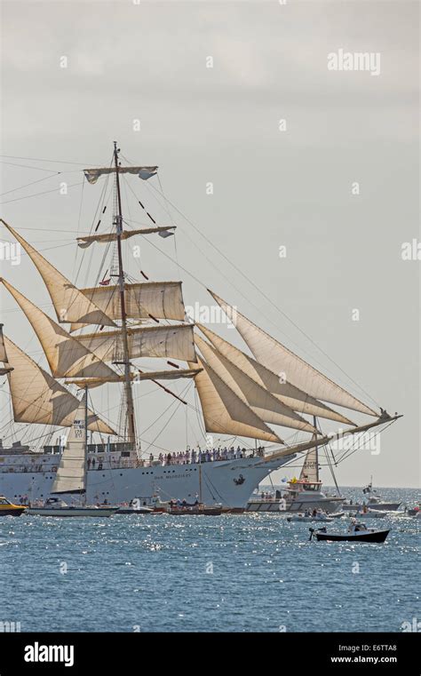 Falmouth Tall Ships 2014 Parade Of Sail Stock Photo Alamy