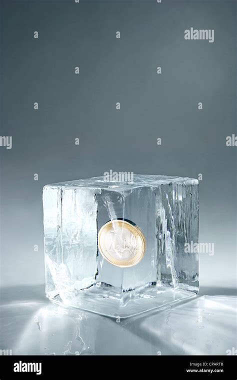 Transparent Big Ice Cube On Neutral Background Stock Photo Alamy