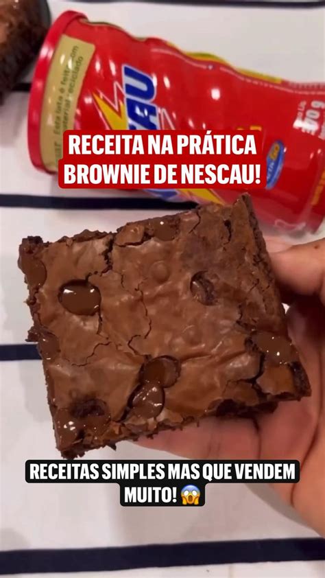 Receita Na Pr Tica Brownie De Nescau Biscoitos De P Scoa Ovo De