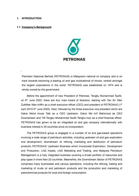 Petronas Statement Of Purpose Sawyer Has Gregory