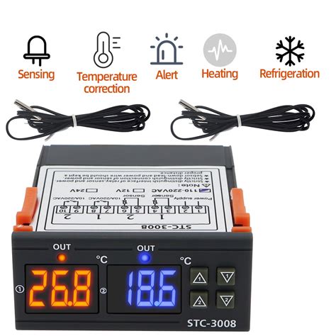 Controlador De Temperatura Digital Dual STC 3008 Tekne Bolivia