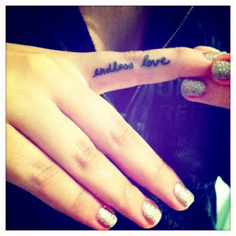 My Endless Love Finger Tattoo Finger Tattoos Love Finger Tattoo