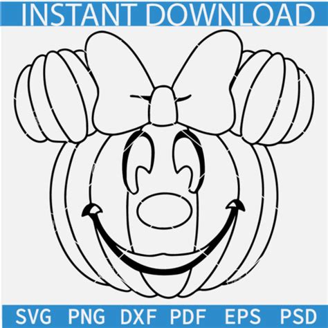 Minnie Mouse Jack O Lantern SVG Pumpkin Minnie Jack O Lantern SVG