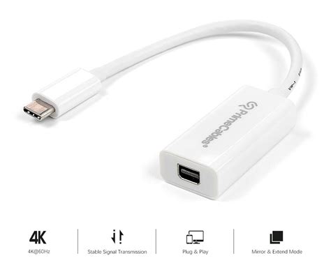 Usb Type C To Mini Dp Displayport Adapter Supports K Primecables