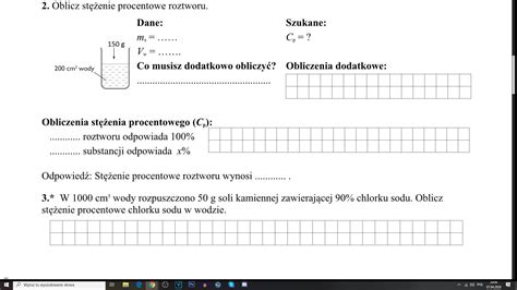 2 zadania z chemii bardzo proszę o pomoc tym bardziej że to jest na