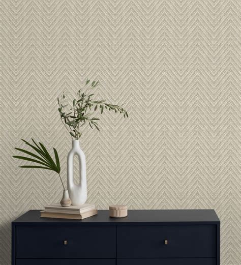 Papel Pintado De Espigas Efecto Fibra Vegetal Tonos Camel Y Beige