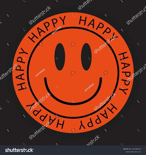 Happy Orange Face Smiley Emoji Smiley Stock Illustration 2234392637 ...