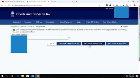 How To File Nil Return In Gst Gst B Digicomgyan Youtube