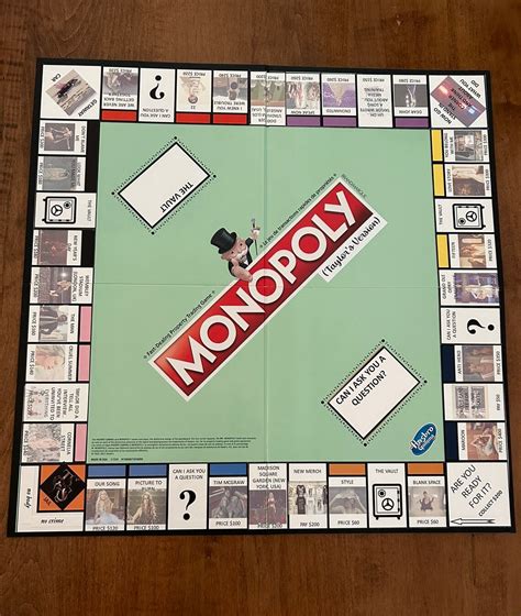 Taylor Swift Monopoly Physical Game Board Etsy