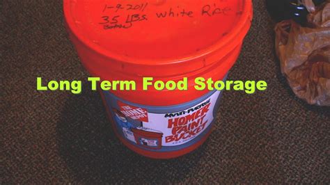 Food Storage Long Term Youtube