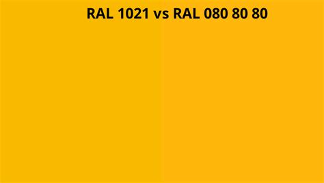 Ral 1021 Vs 080 80 80 Ral Colour Chart Uk