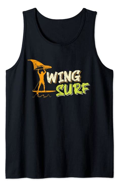 Surfing Silhouette Tank Top Wing Foil Wingfoil Gift Wing Foiler Surfer