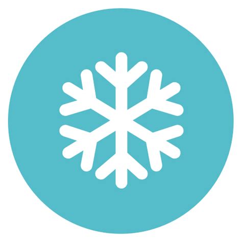 Snow flake Icon | Flat Christmas Circle Iconpack | fps