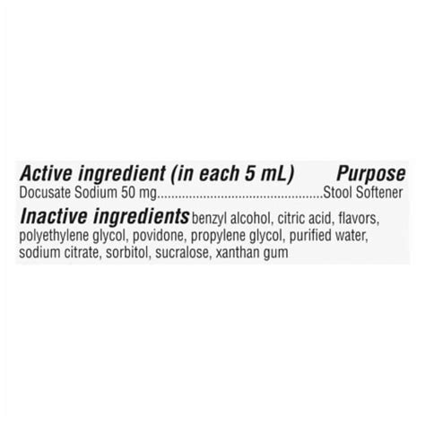 Kroger® Stool Softener Laxative Docusate Sodium Liquid Fruit Punch