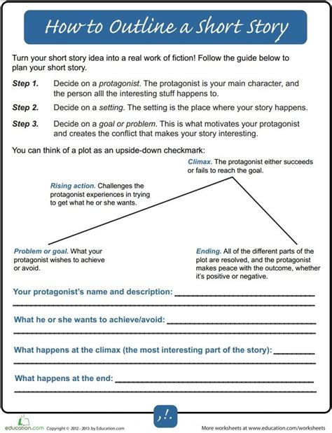 How To Outline A Short Story For Beginners Story Outline Template